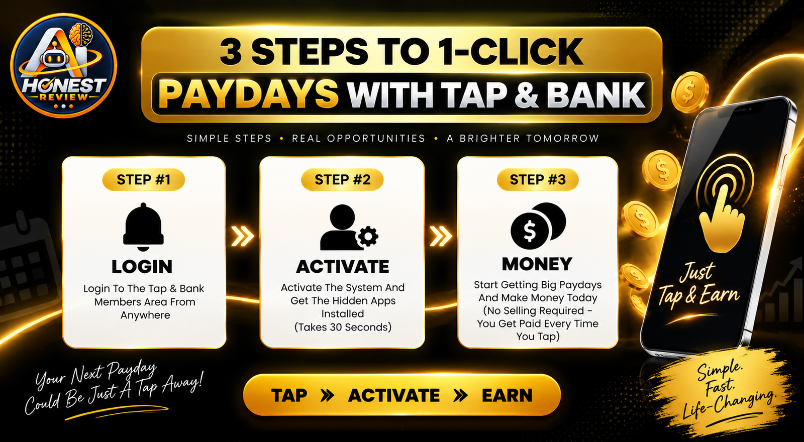 3 Steps to Tap and Earn